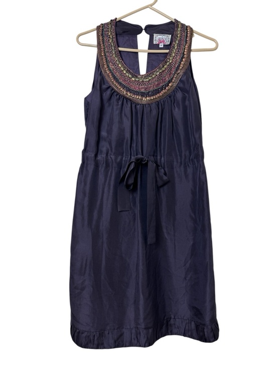 Yoana Baraschi Dresses & Skirts - Baraschi Beaded Sleeveless Sheath Silk Dress Size M